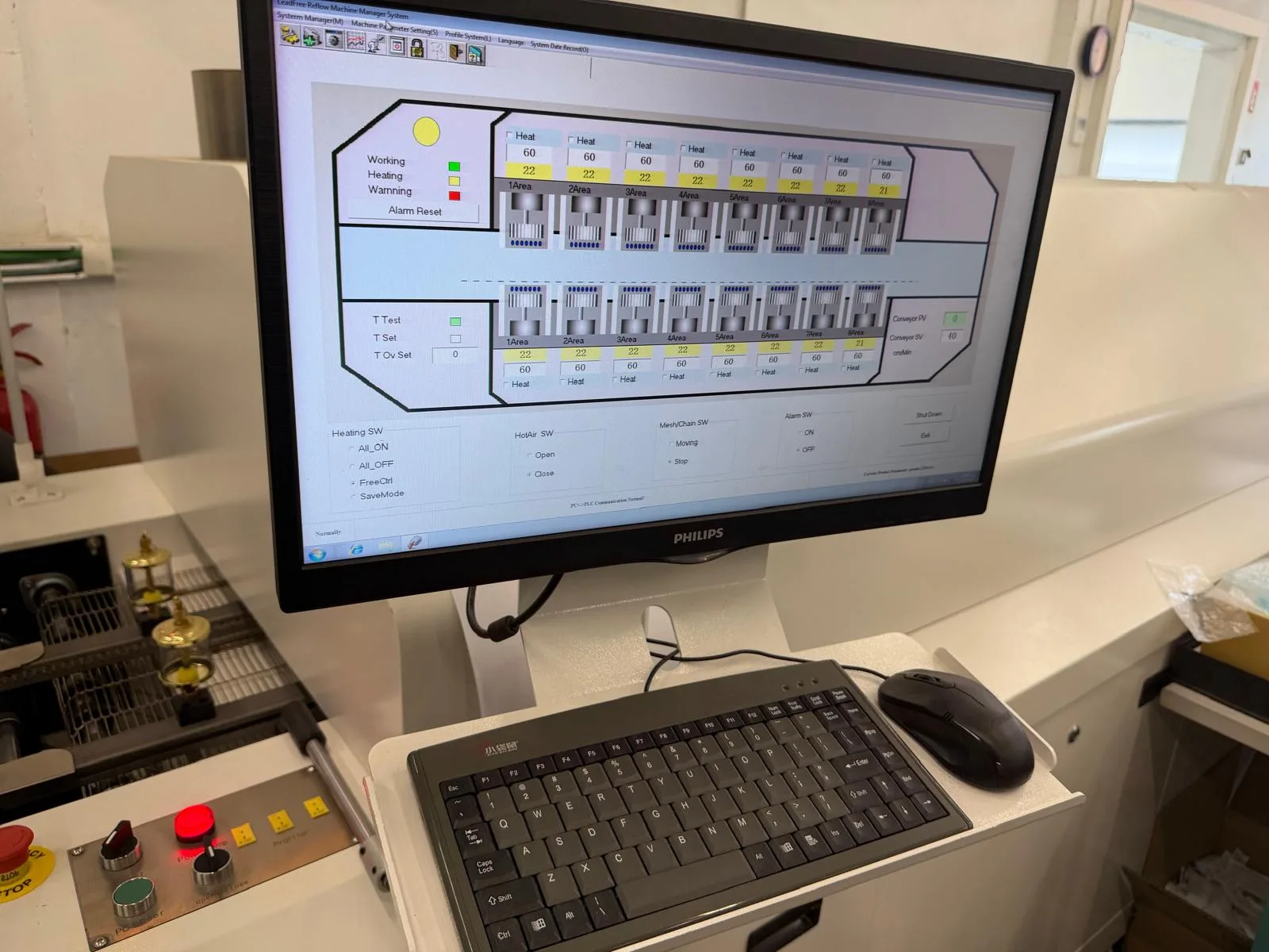 SMT-Fertigungslinie: Reflow Soltek SM8 & TWS850, BGA KIDI KID-650, Sony Pick&Place – Bild 17